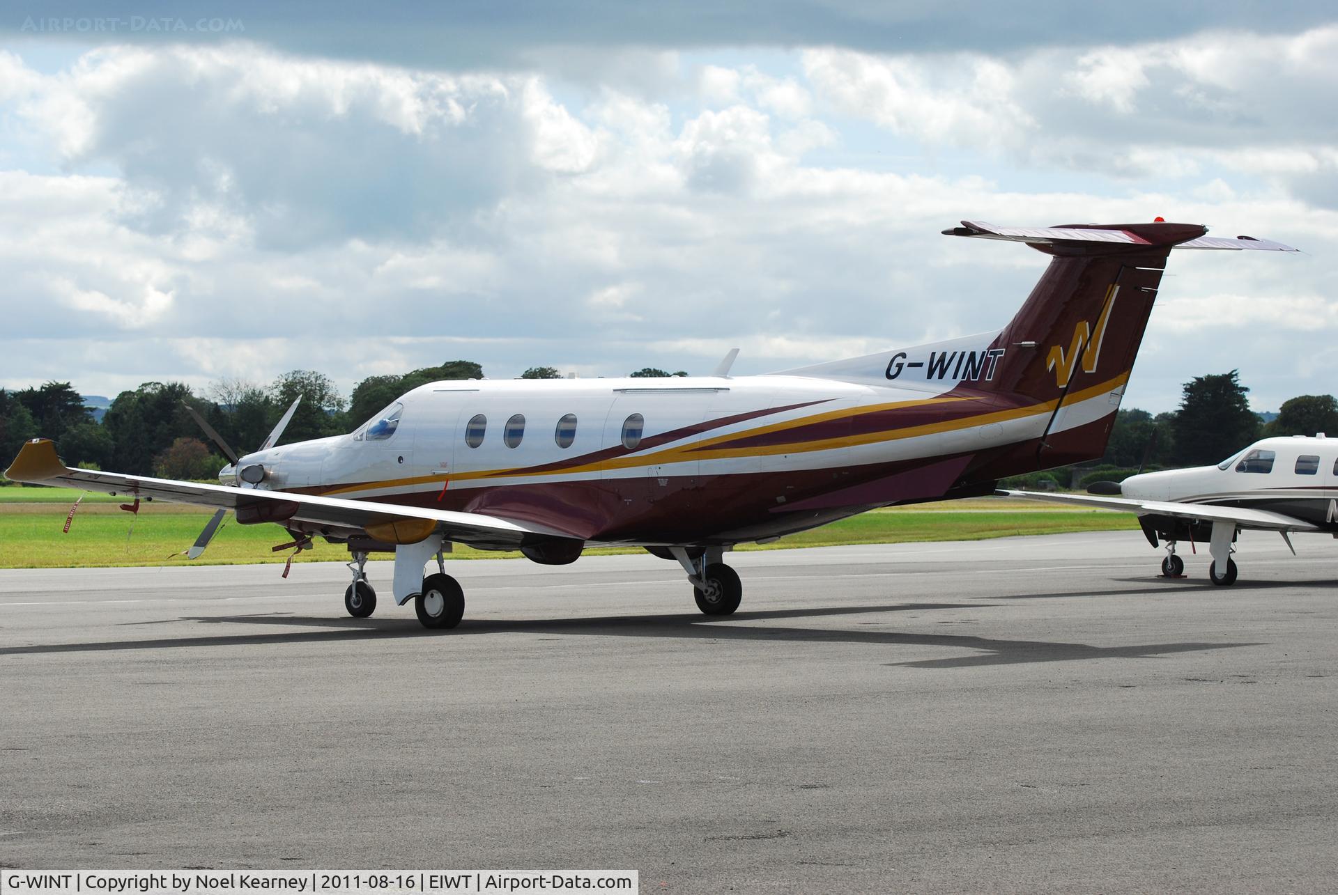 G-WINT, 2007 Pilatus PC-12/47 C/N 830, Parked on the apron at Weston.