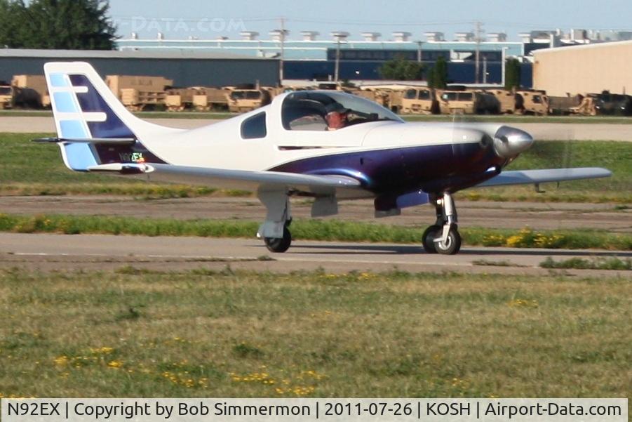 N92EX, 1996 Lancair 320 C/N 423-320-174, Departing Airventure 2011.