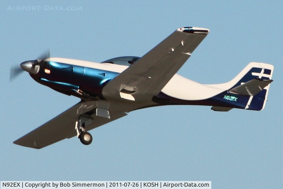 N92EX, 1996 Lancair 320 C/N 423-320-174, Departing Airventure 2011.