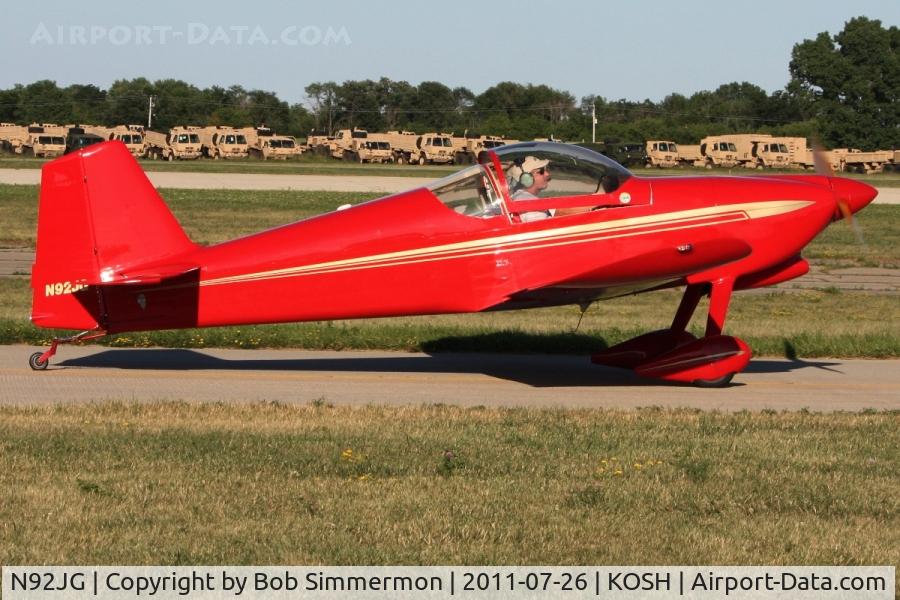 N92JG, 1992 Vans RV-6 C/N 20055, Departing Airventure 2011.