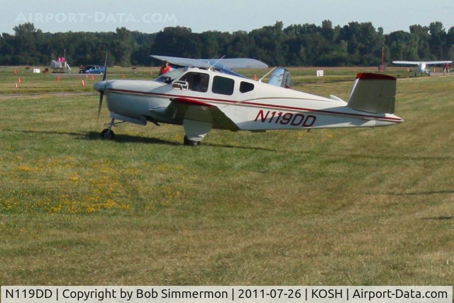 N119DD, 1952 Beech C35 Bonanza C/N D-3380, Departing Airventure 2011.