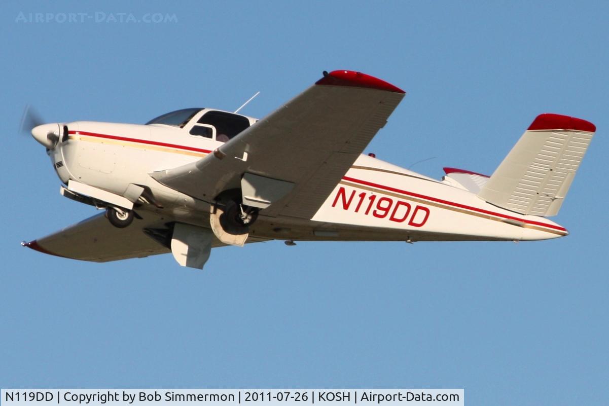 N119DD, 1952 Beech C35 Bonanza C/N D-3380, Departing Airventure 2011.