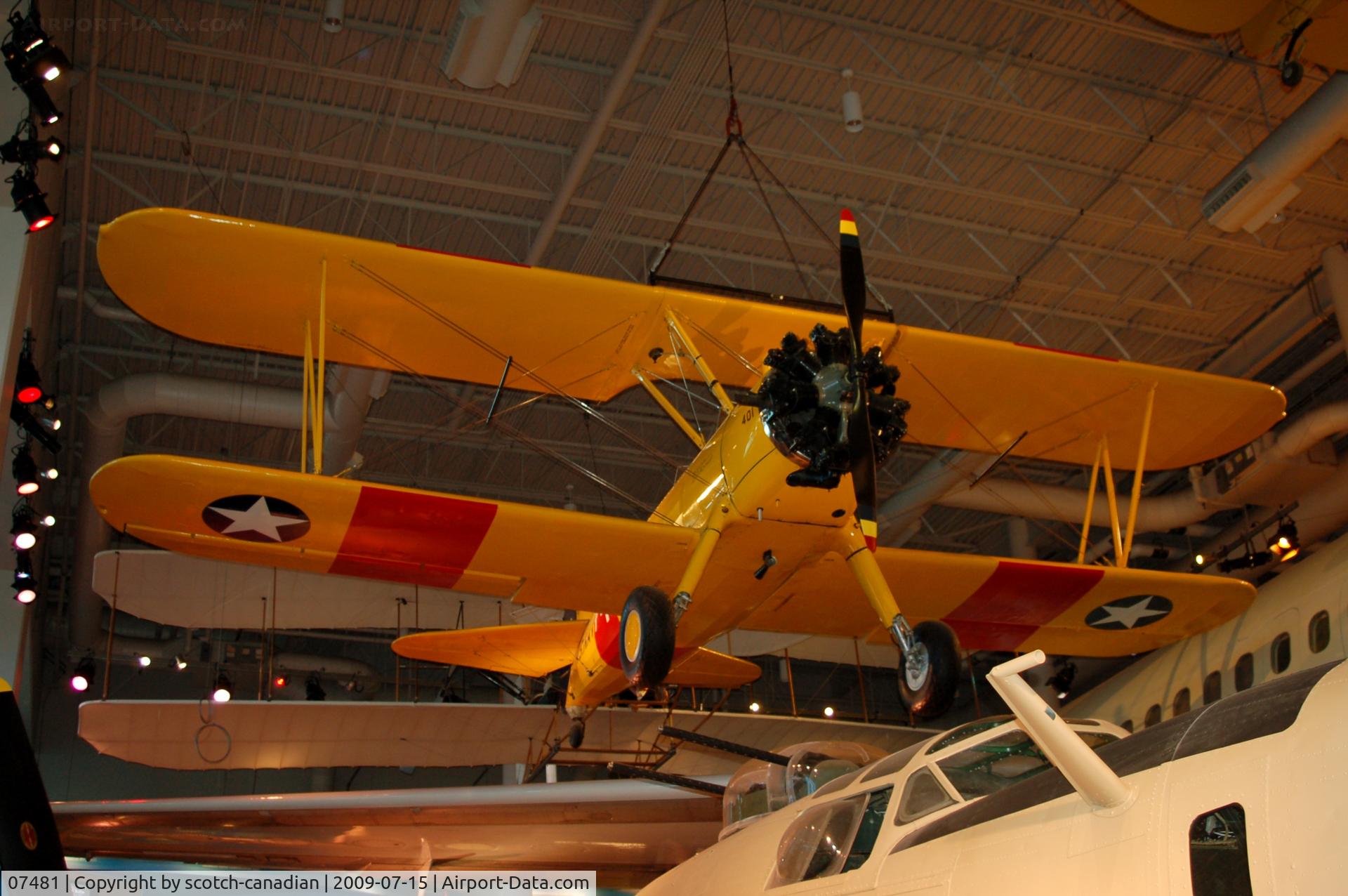 07481, Boeing N2S-3 C/N 75-7085, Boeing-Stearman N2S-3 Trainer at the Virginia Air & Space Center, Hampton, VA