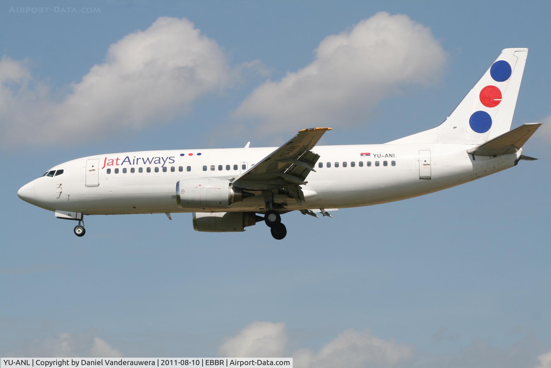 YU-ANL, 1986 Boeing 737-3H9 C/N 23716/1321, Arrival of flight JU272 to RWY 25L