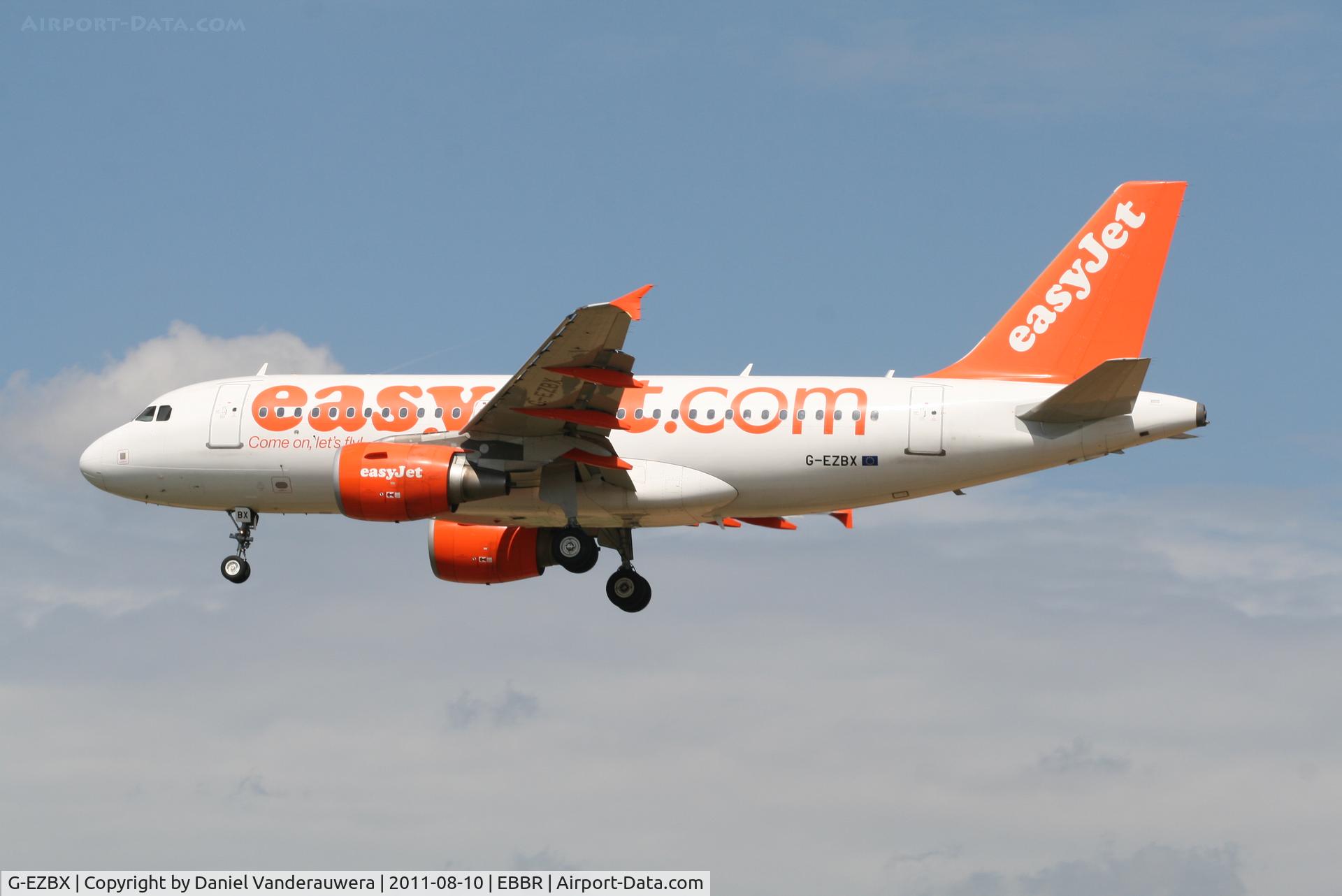 G-EZBX, 2007 Airbus A319-111 C/N 3137, Arrival of flight EZY4365 to RWY 25L
