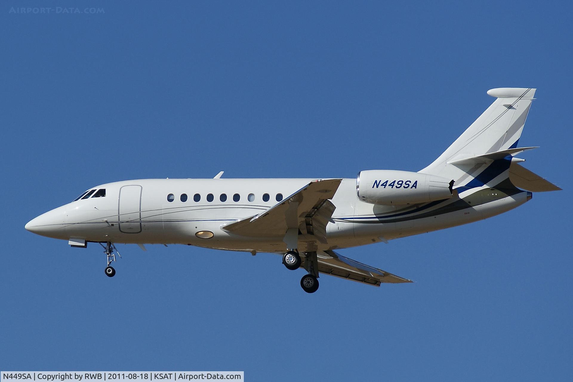 N449SA, 2008 Dassault Falcon 2000EX C/N 171, Landing 12R