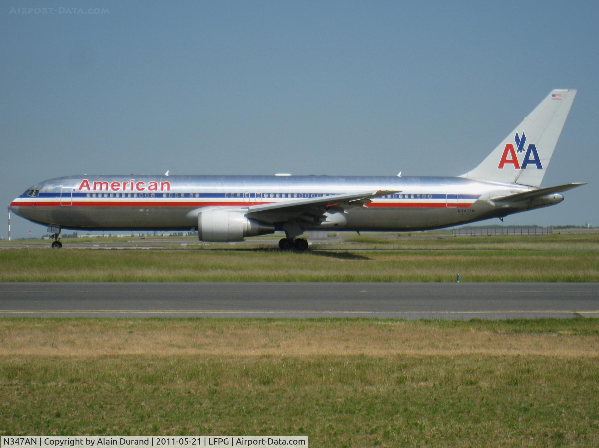 N347AN, 2003 Boeing 767-323 C/N 33086, American Airlines started serving Paris in 1985 with DC.10-30s and by using ORY