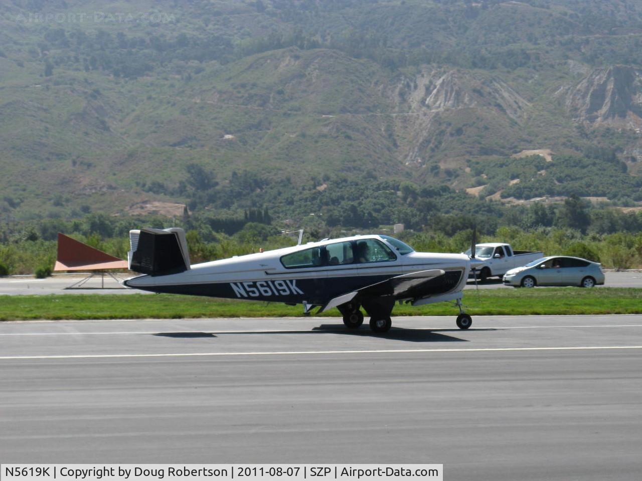 N5619K, 1964 Beech S35 Bonanza C/N D-7380, 1964 Beech S35 BONANZA, Continental IO-520-B 285 Hp, landing roll Rwy 22