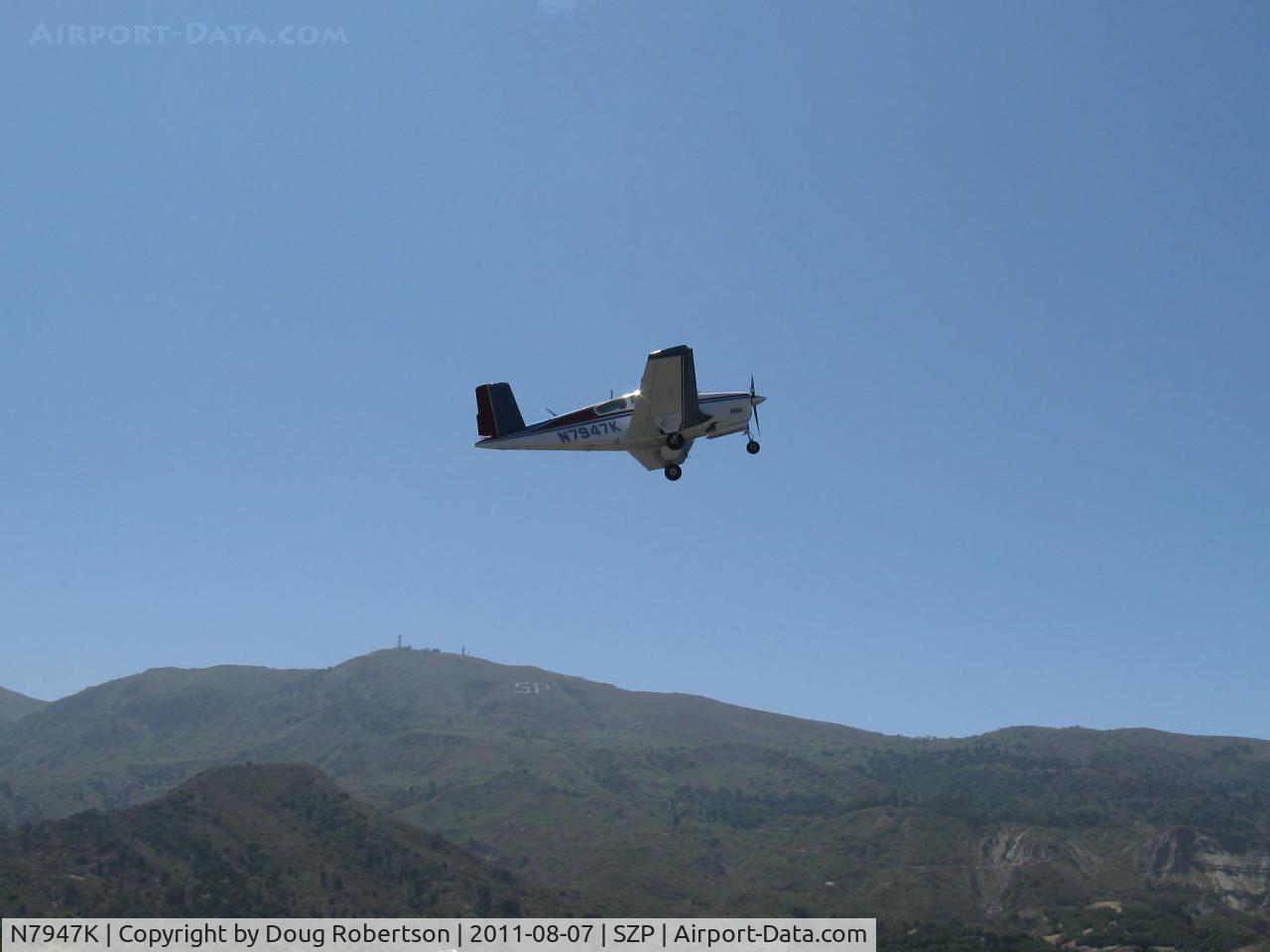N7947K, 1964 Beech S35 Bonanza C/N D-7457, 1964 Beech S35 BONANZA, Continental IO-520-B 285 Hp, takeoff climb Rwy 22