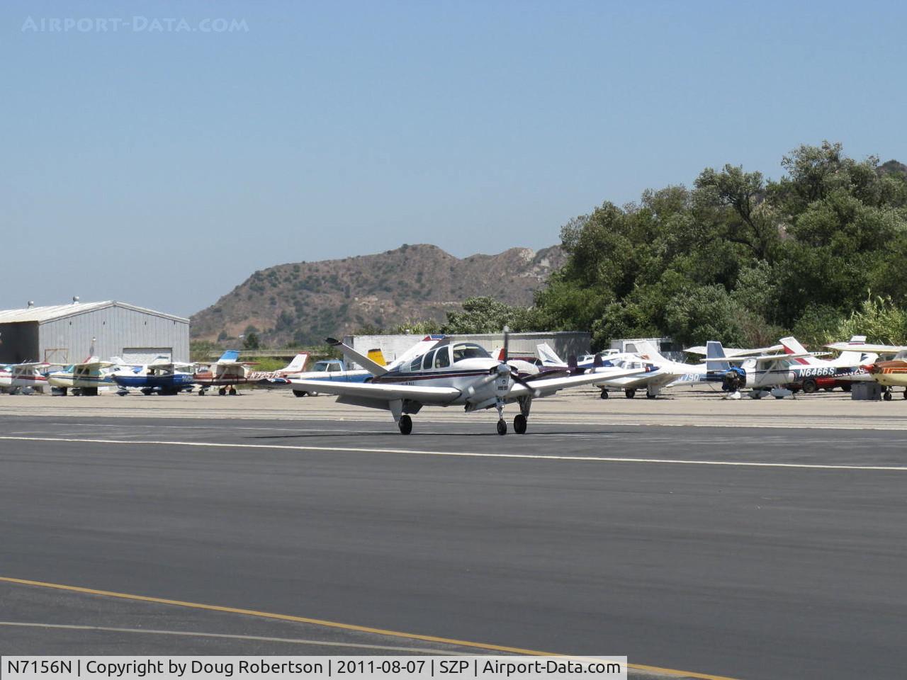 N7156N, 1968 Beech V35A Bonanza C/N D-8687, 1968 Beech V35A BONANZA, Continental IO-520-B 285 Hp, landing roll Rwy 22