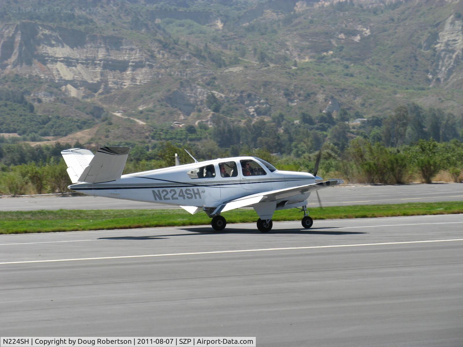 N224SH, 1970 Beech V35B Bonanza C/N D-9152, 1970 Beech V35B BONANZA, Continental IO-520-B 285 Hp, landing roll Rwy 22