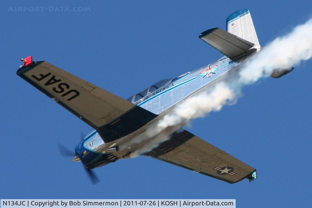 N134JC, 1955 Beech T-34-A (A45) Mentor C/N G-812, Performing at Airventure 2011