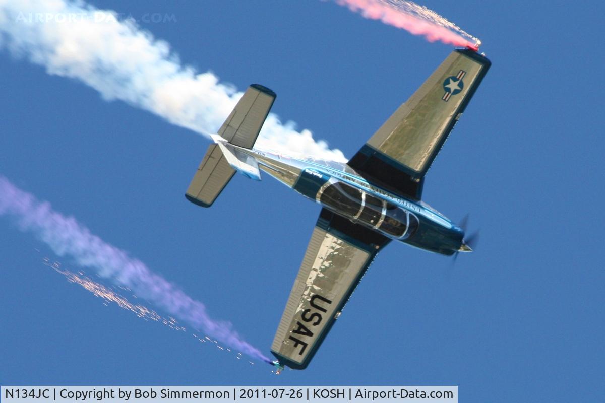 N134JC, 1955 Beech T-34-A (A45) Mentor C/N G-812, Performing at Airventure 2011