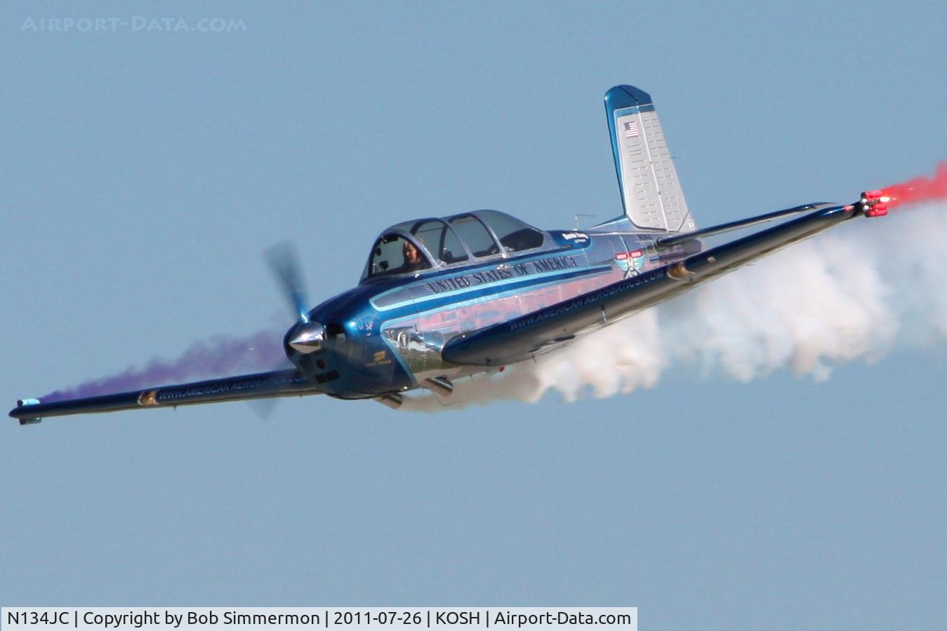 N134JC, 1955 Beech T-34-A (A45) Mentor C/N G-812, Performing at Airventure 2011