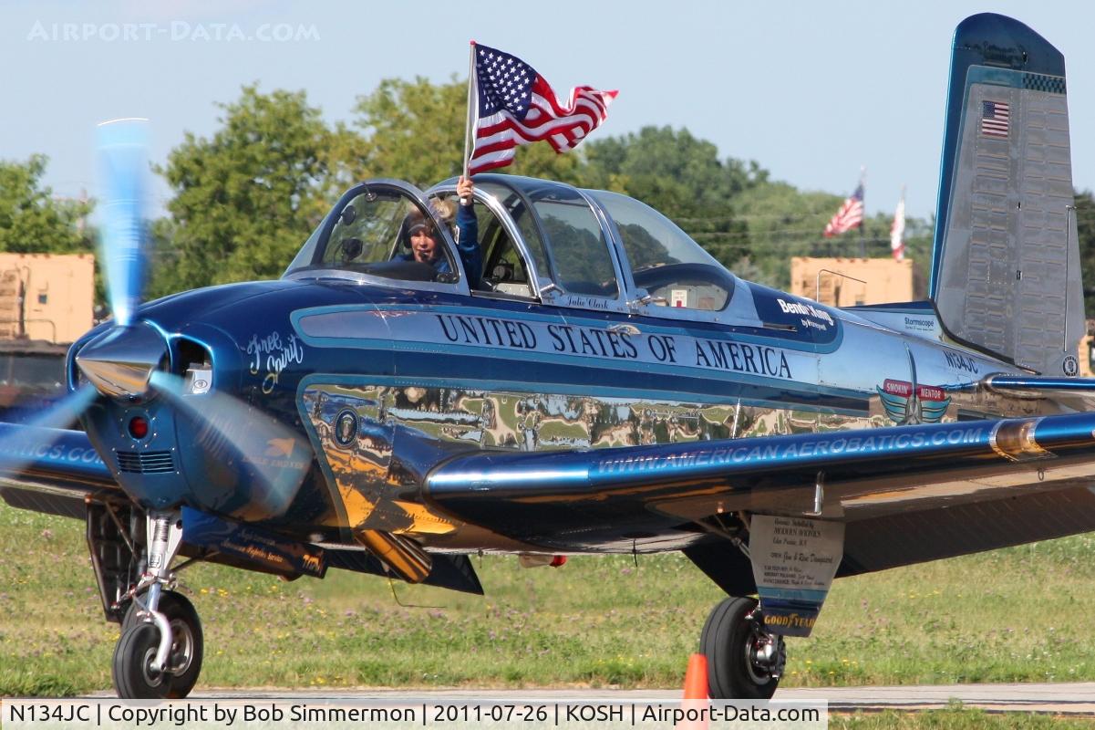 N134JC, 1955 Beech T-34-A (A45) Mentor C/N G-812, Performing at Airventure 2011