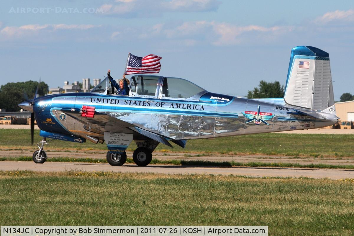 N134JC, 1955 Beech T-34-A (A45) Mentor C/N G-812, Performing at Airventure 2011