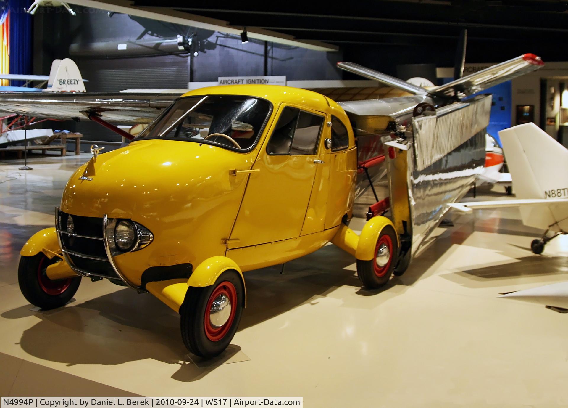 N4994P, 1949 Taylor Aerocar C/N 1, This is the Taylor Aerocar prototype; it is also the only aircraft certified for highway use.