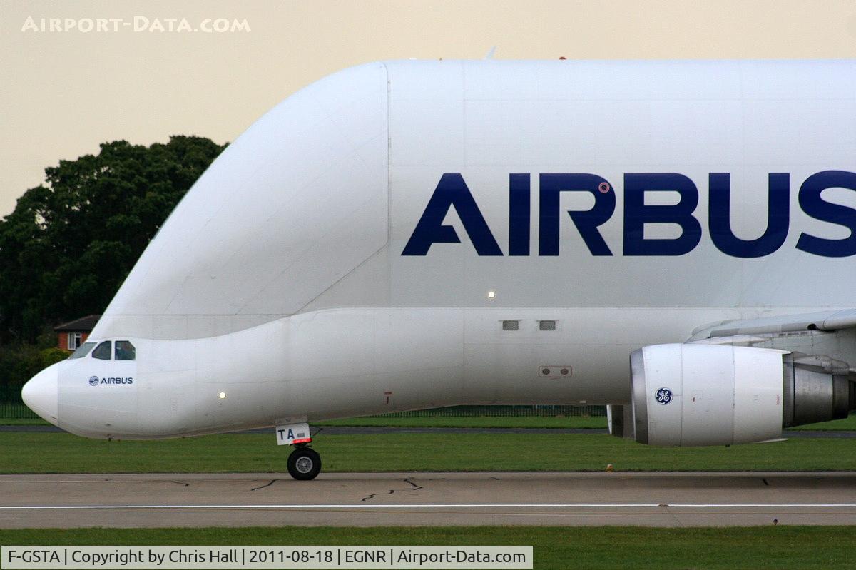F-GSTA, 1994 Airbus A300B4-608ST Super Transporter C/N 655, now with new larger titles