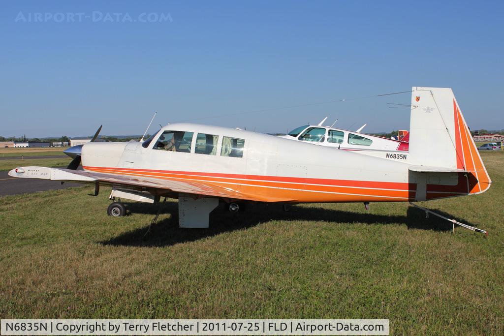 N6835N, 1968 Mooney M-20G Statesman C/N 680112, 1968 Mooney M-20G, c/n: 680112 at Fond Du Lac