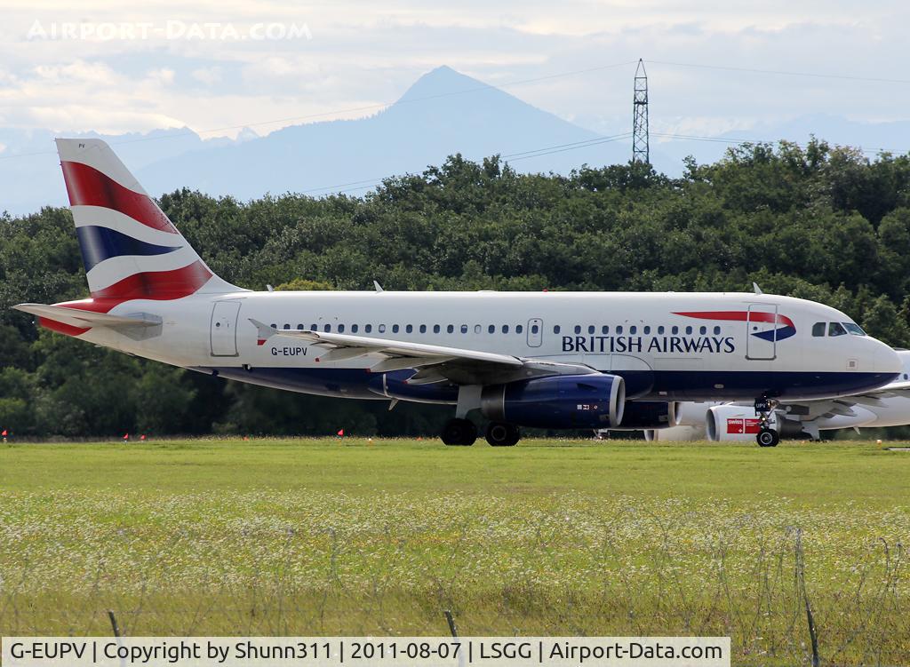 G-EUPV, 2001 Airbus A319-131 C/N 1423, Ready for take off rwy 23