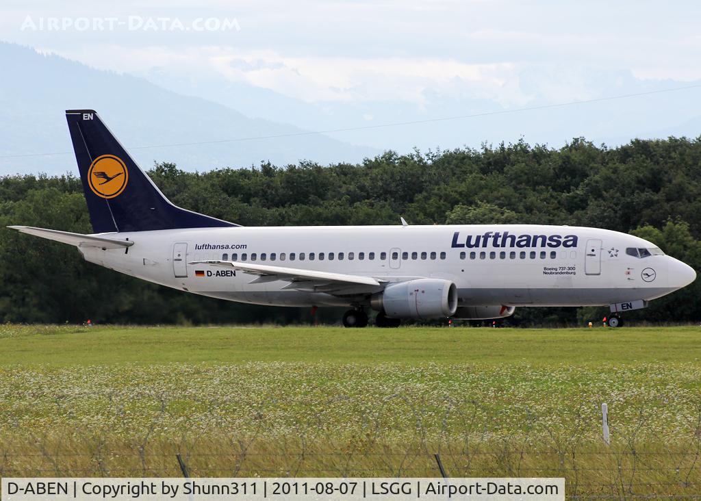D-ABEN, 1991 Boeing 737-330 C/N 26428, Ready for take off rwy 23