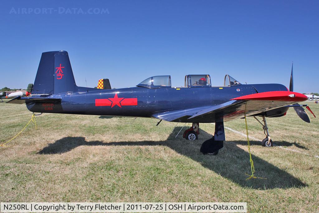 N250RL, 1968 Nanchang CJ-6A C/N 2432066, 1968 Nanchang China CJ-6A, c/n: 2432066 at 2011 Oshkosh