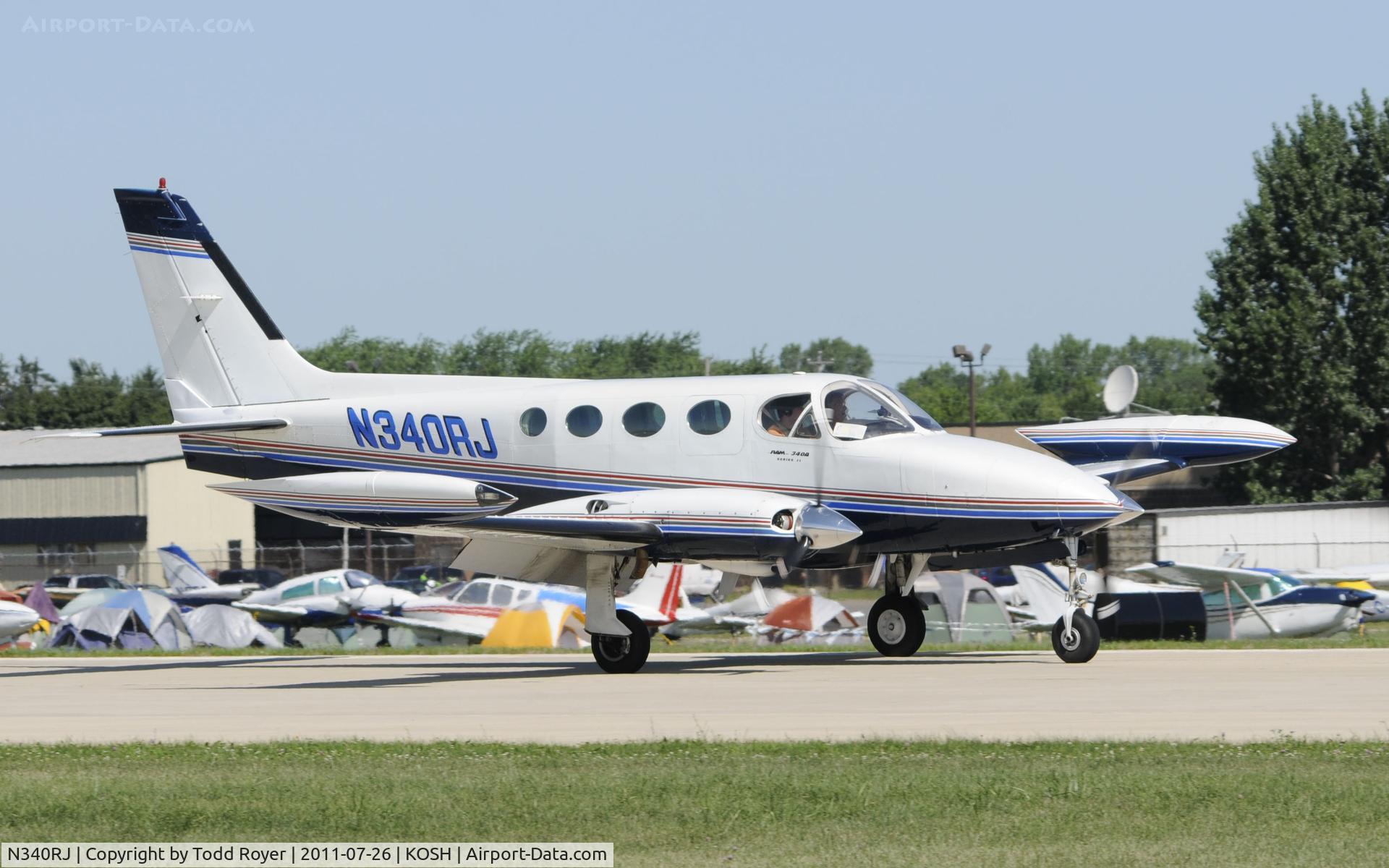 N340RJ, Cessna 340A C/N 340A0273, AIRVENTURE 2011
