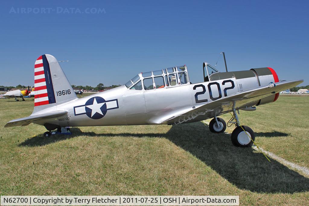 N62700, 1941 Convair BT-13A Valiant C/N 1850, 1941 Convair BT-13A, c/n: 1850 at 2011 Oshkosh