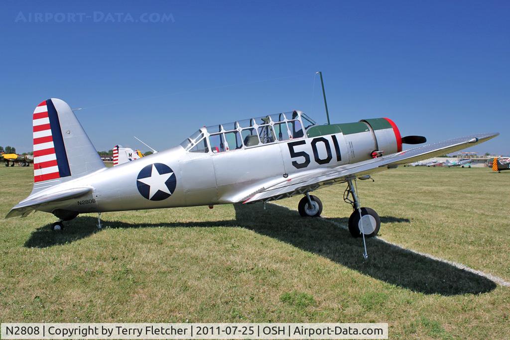 N2808, 1942 Vultee BT-13A Valiant C/N 6488, 1942 Vultee/reed Ron BT-13A, c/n: AAF-41-22410A at 2011 Oshkosh