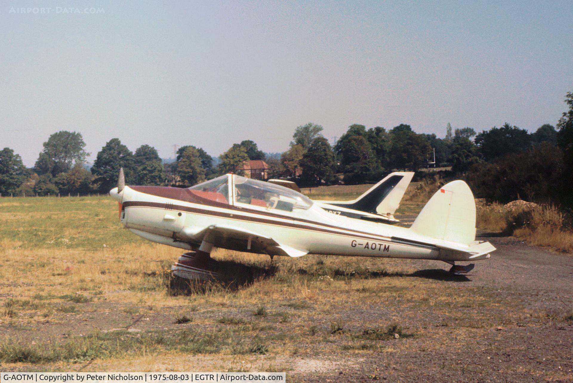 G-AOTM, 1953 De Havilland DHC-1 Chipmunk 22A C/N C1/0862, Chipmunk 22 as seen at Elstree in the Summer of 1975