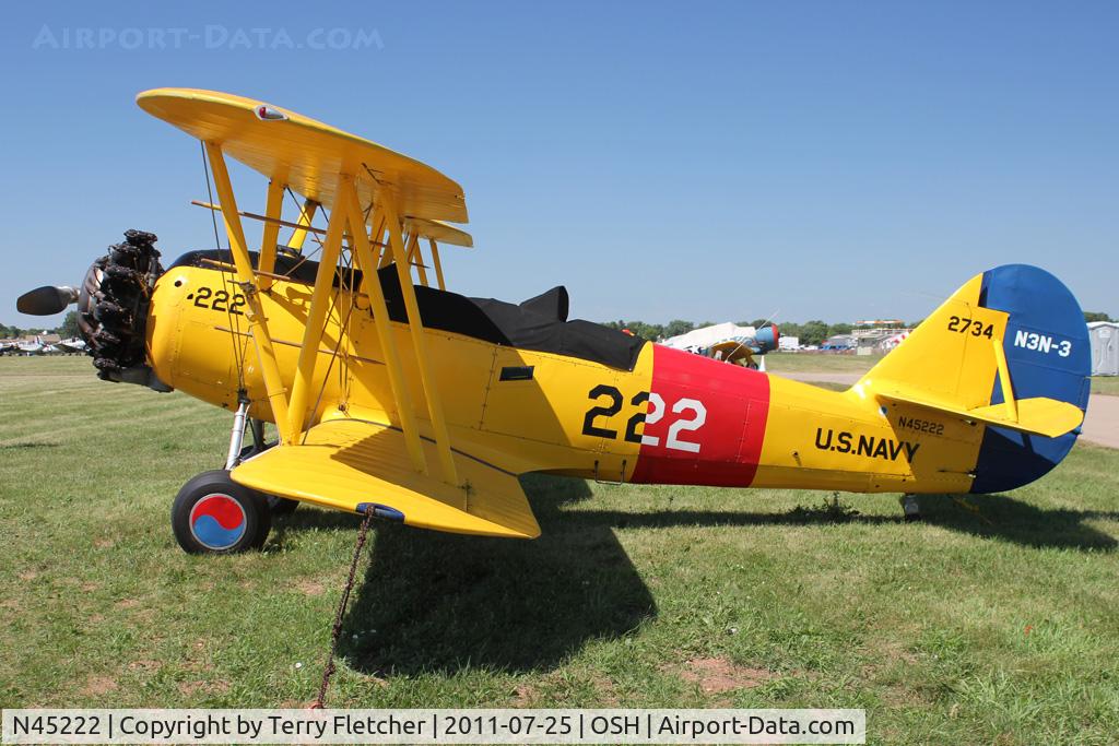 N45222, 1941 Naval Aircraft Factory N3N-3 C/N 2734, 1941 Naval Aircraft Factory N3N-3, BU 02734 at 2011 Oshkosh