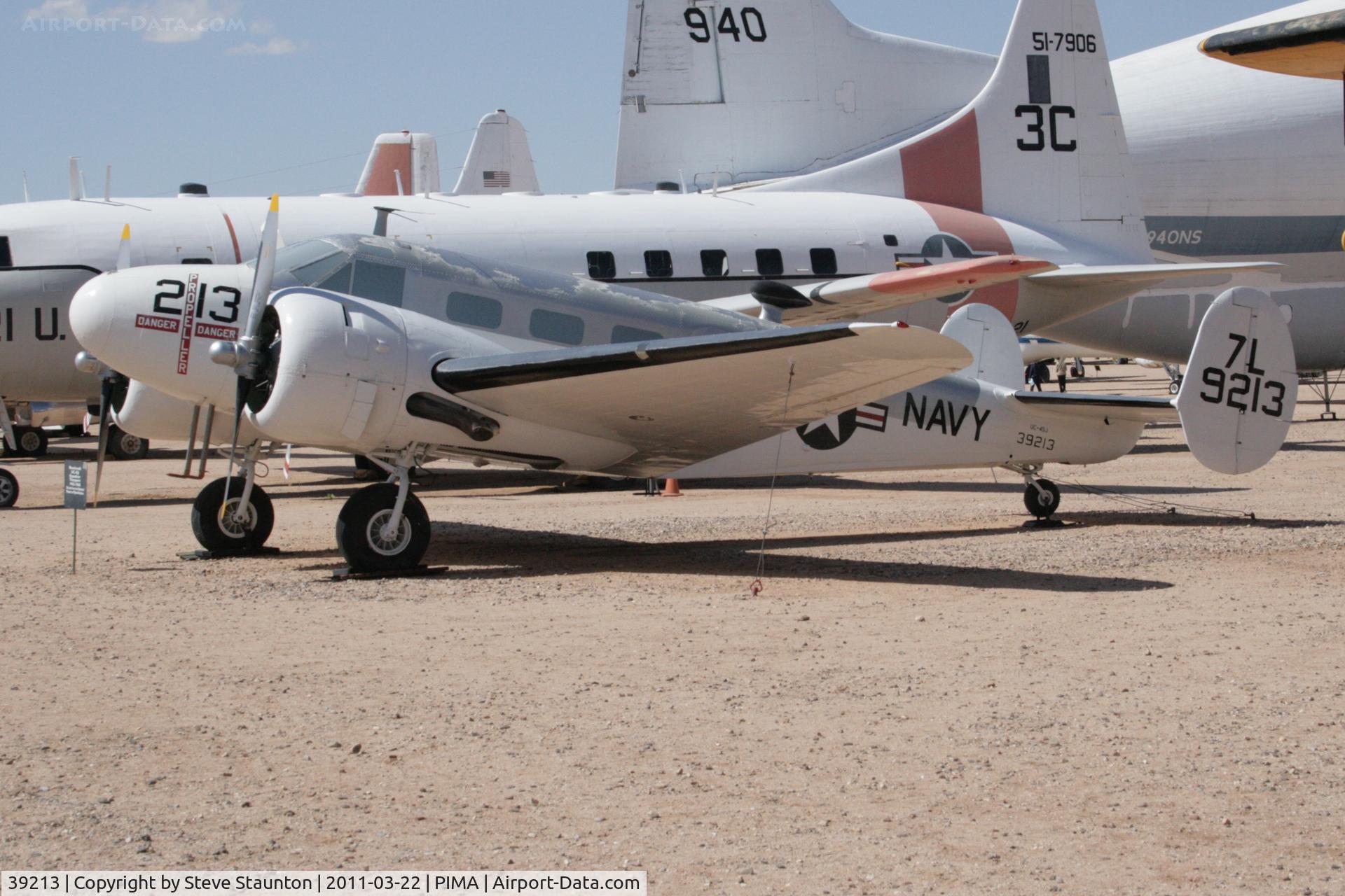 39213, Beech UC-45J Expeditor C/N 4297, Taken at Pima Air and Space Museum, in March 2011 whilst on an Aeroprint Aviation tour