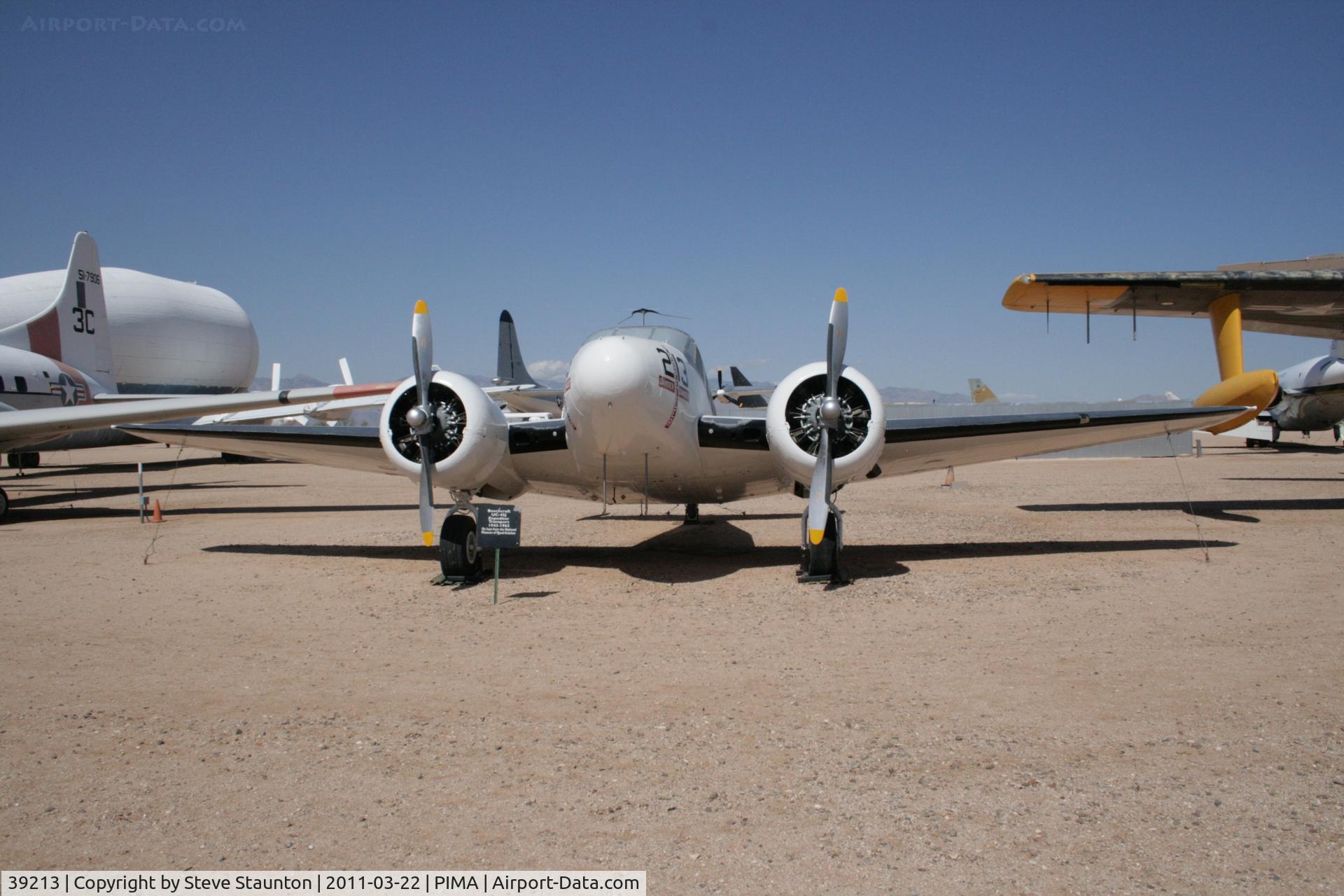 39213, Beech UC-45J Expeditor C/N 4297, Taken at Pima Air and Space Museum, in March 2011 whilst on an Aeroprint Aviation tour