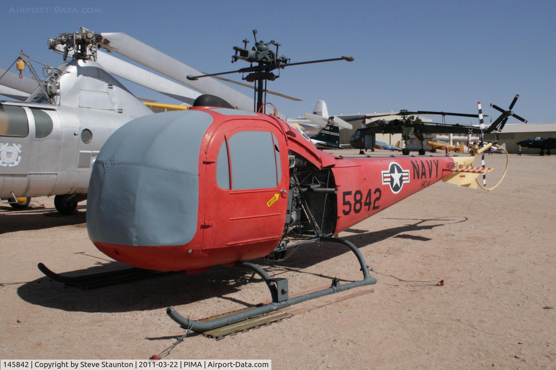 145842, Bell TH-13N C/N 2119, Taken at Pima Air and Space Museum, in March 2011 whilst on an Aeroprint Aviation tour