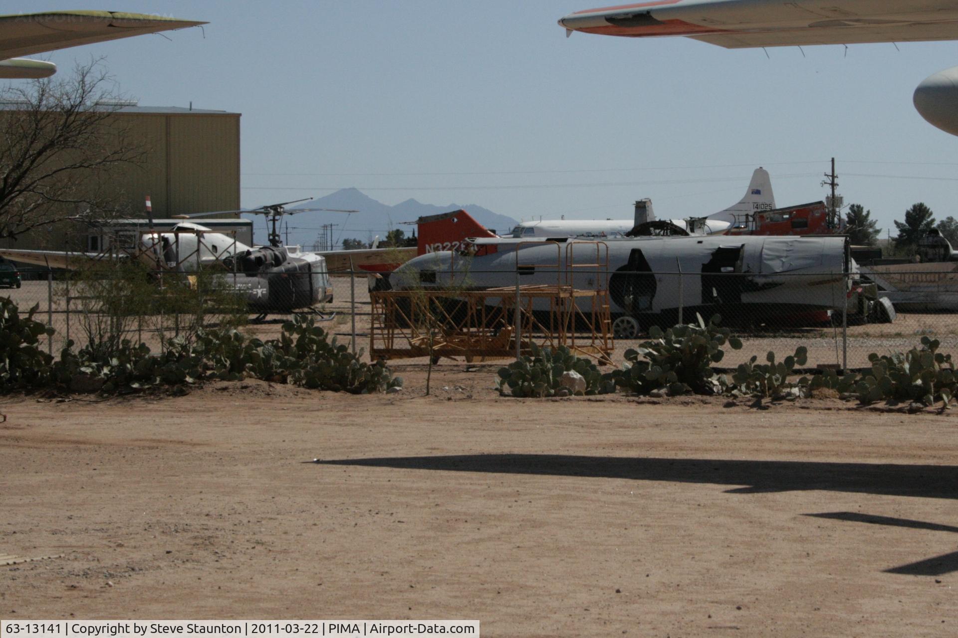 63-13141, 1963 Bell UH-1F Iroquois C/N 7001, Taken at Pima Air and Space Museum, in March 2011 whilst on an Aeroprint Aviation tour - hiding in the storage area