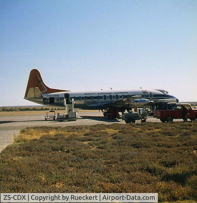 ZS-CDX, 1958 Vickers Viscount 813 C/N 350, Winhoek airport Namibia