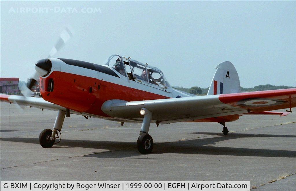 G-BXIM, 1951 De Havilland DHC-1 Chipmunk 22 C/N C1/0548, Ex-Army Air Corps DHC Chipmunk marked WK512/A attending a DHA Open Day summer 1999.