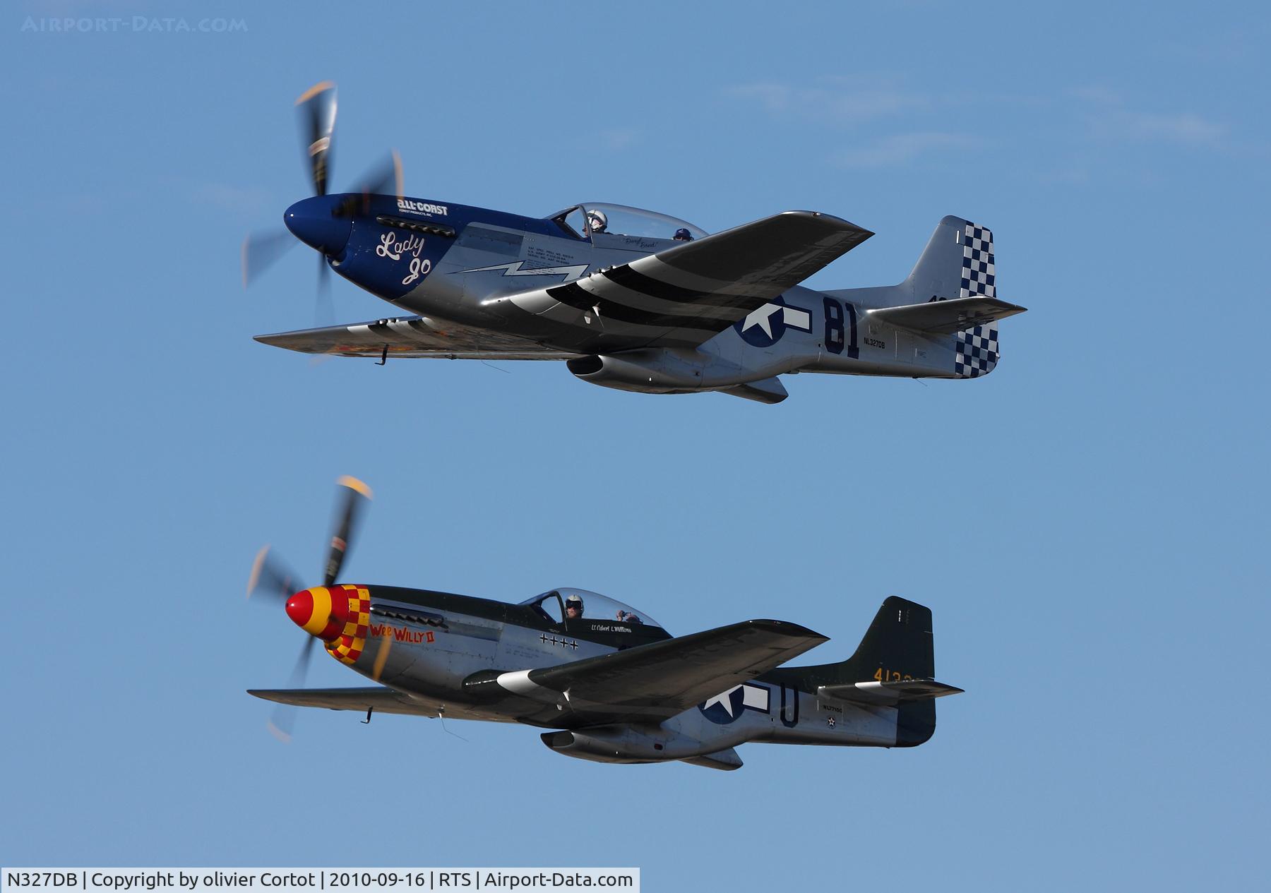 N327DB, 1944 North American P-51D Mustang C/N 44-84860, every evening of the race week in Reno, some rich or lucky few can enjoy a flight...