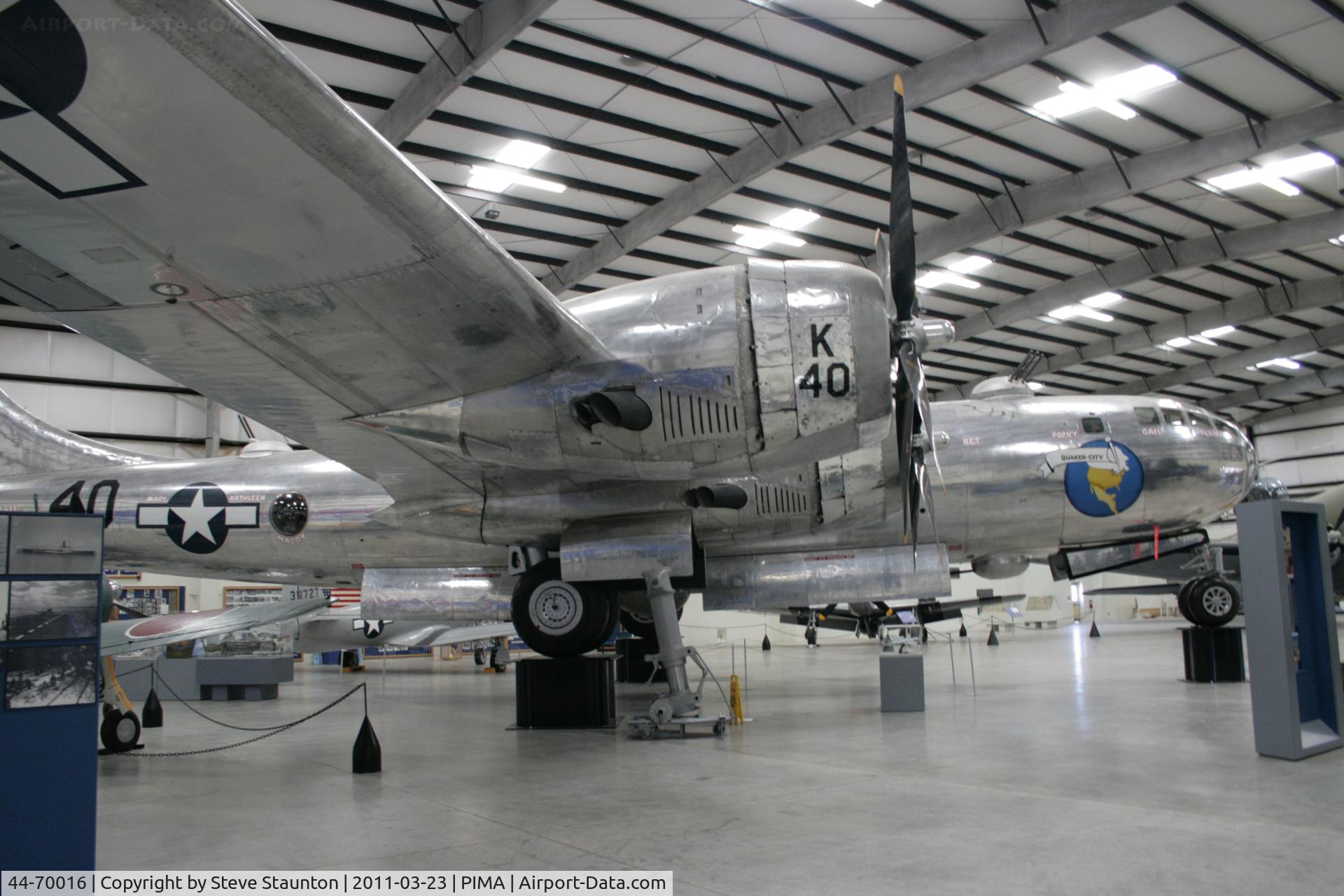 44-70016, 1944 Boeing TB-29-75-BW Superfortress C/N 10848, Taken at Pima Air and Space Museum, in March 2011 whilst on an Aeroprint Aviation tour