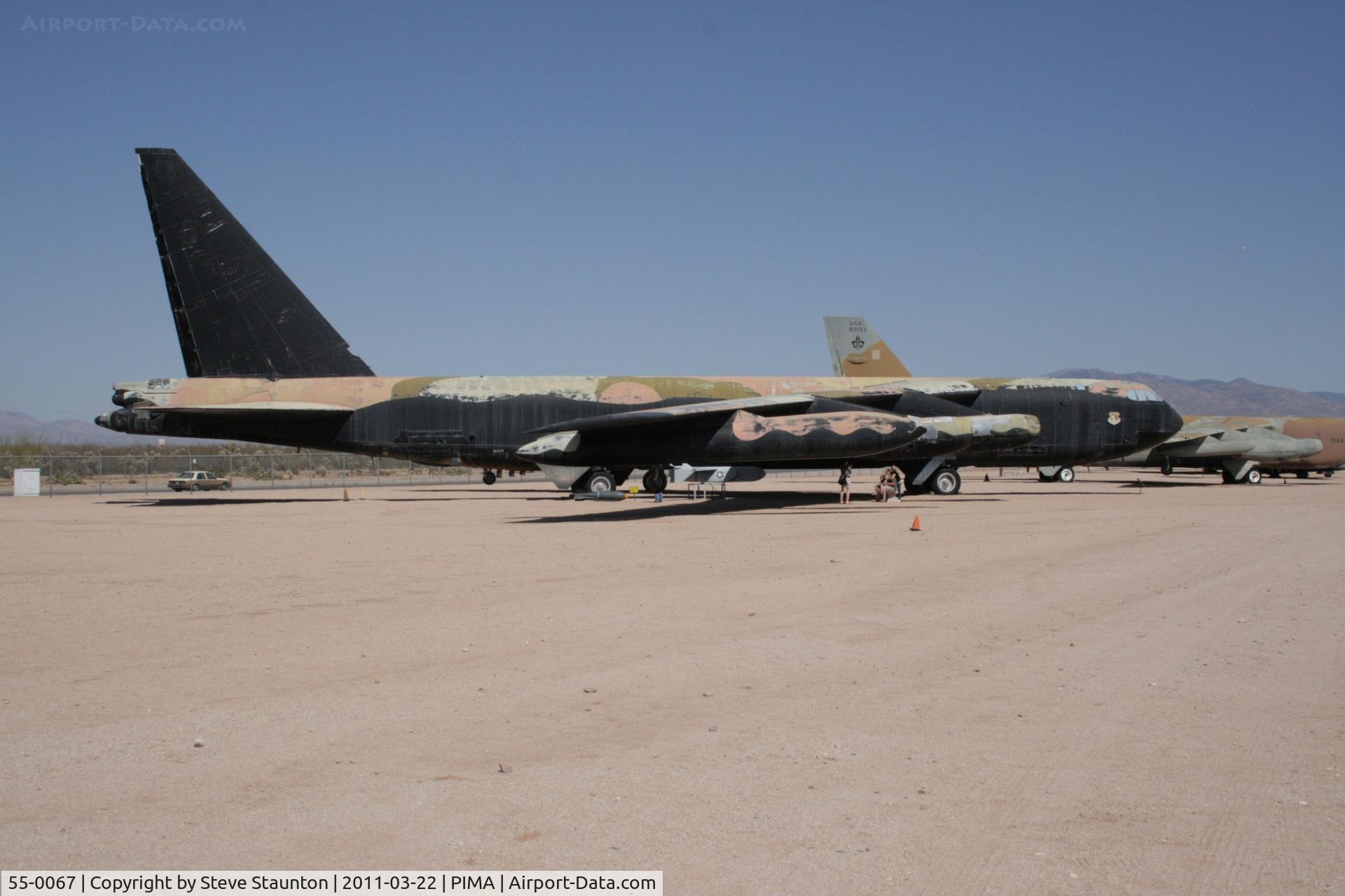 55-0067, 1955 Boeing B-52D Stratofortress C/N 464019, Taken at Pima Air and Space Museum, in March 2011 whilst on an Aeroprint Aviation tour