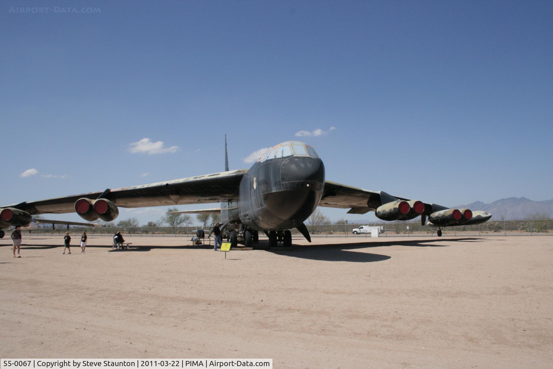 55-0067, 1955 Boeing B-52D Stratofortress C/N 464019, Taken at Pima Air and Space Museum, in March 2011 whilst on an Aeroprint Aviation tour