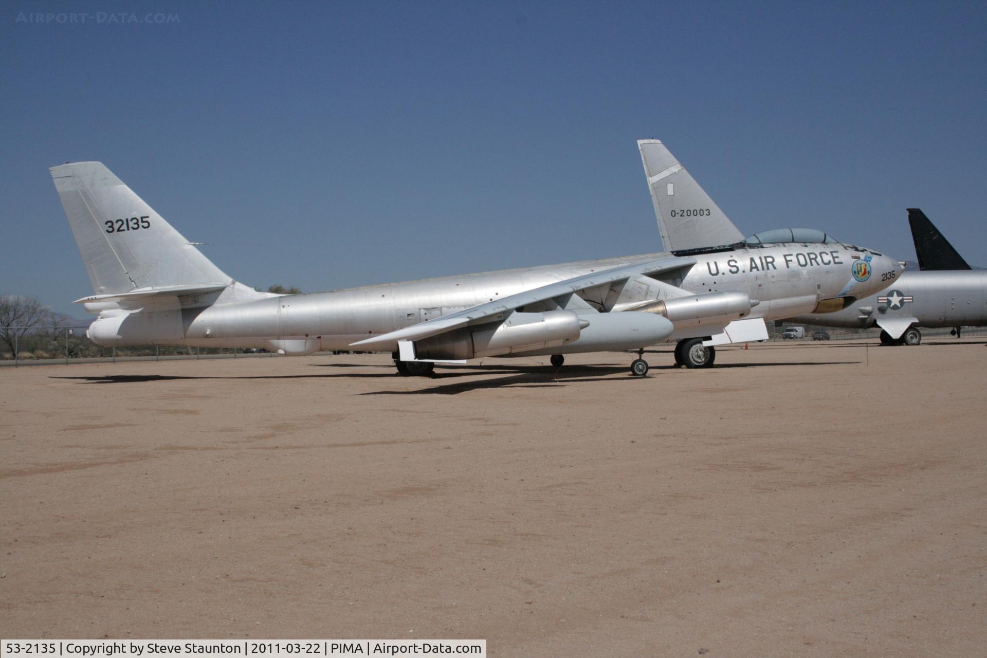 53-2135, 1953 Douglas-Tulsa EB-47E-55-DT Stratojet C/N 44481, Taken at Pima Air and Space Museum, in March 2011 whilst on an Aeroprint Aviation tour