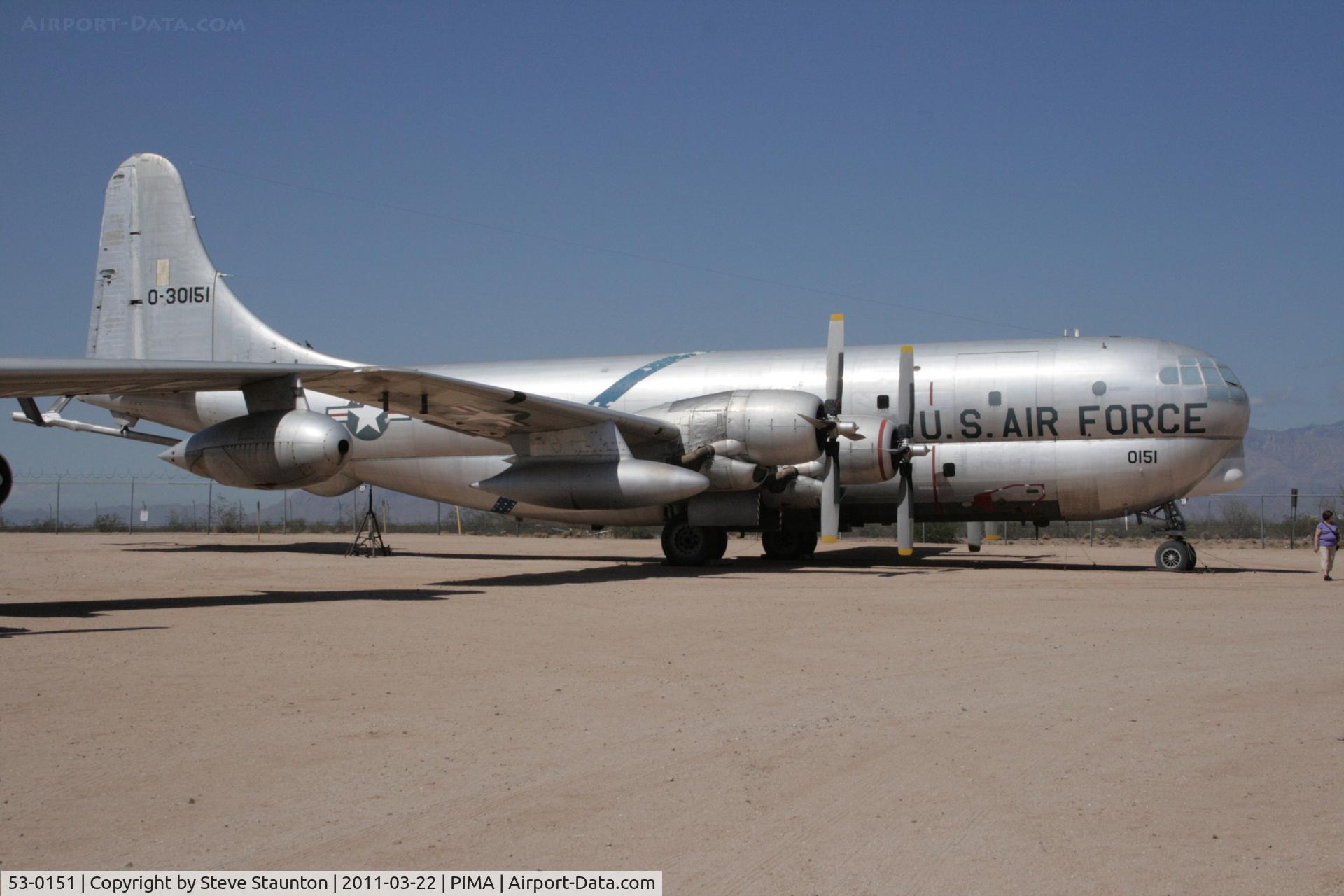 53-0151, Boeing KC-97G Stratotanker C/N 16933, Taken at Pima Air and Space Museum, in March 2011 whilst on an Aeroprint Aviation tour
