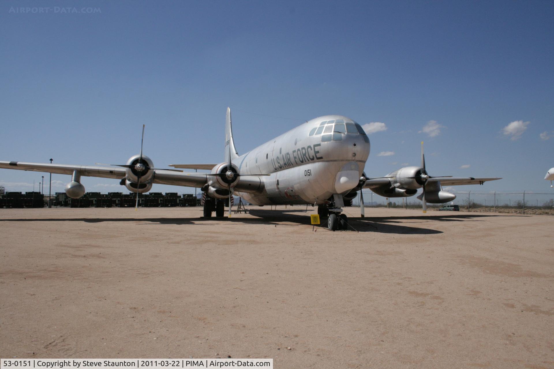 53-0151, Boeing KC-97G Stratotanker C/N 16933, Taken at Pima Air and Space Museum, in March 2011 whilst on an Aeroprint Aviation tour