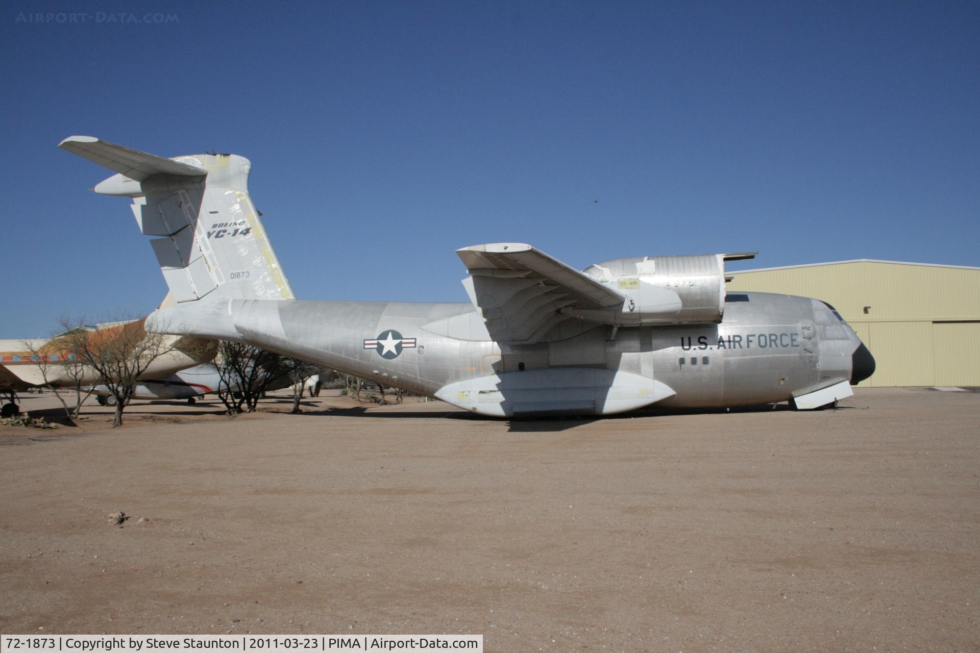 72-1873, 1972 Boeing YC-14A-BN C/N P 1, Taken at Pima Air and Space Museum, in March 2011 whilst on an Aeroprint Aviation tour