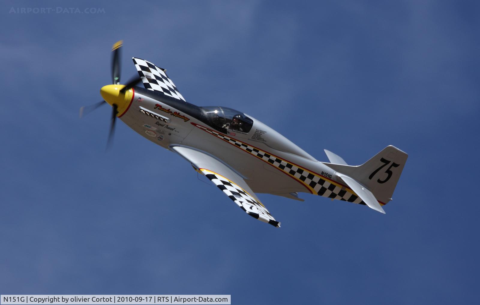 N151G, Papa 51 Thunder Mustang C/N FITM024, view from the pylons