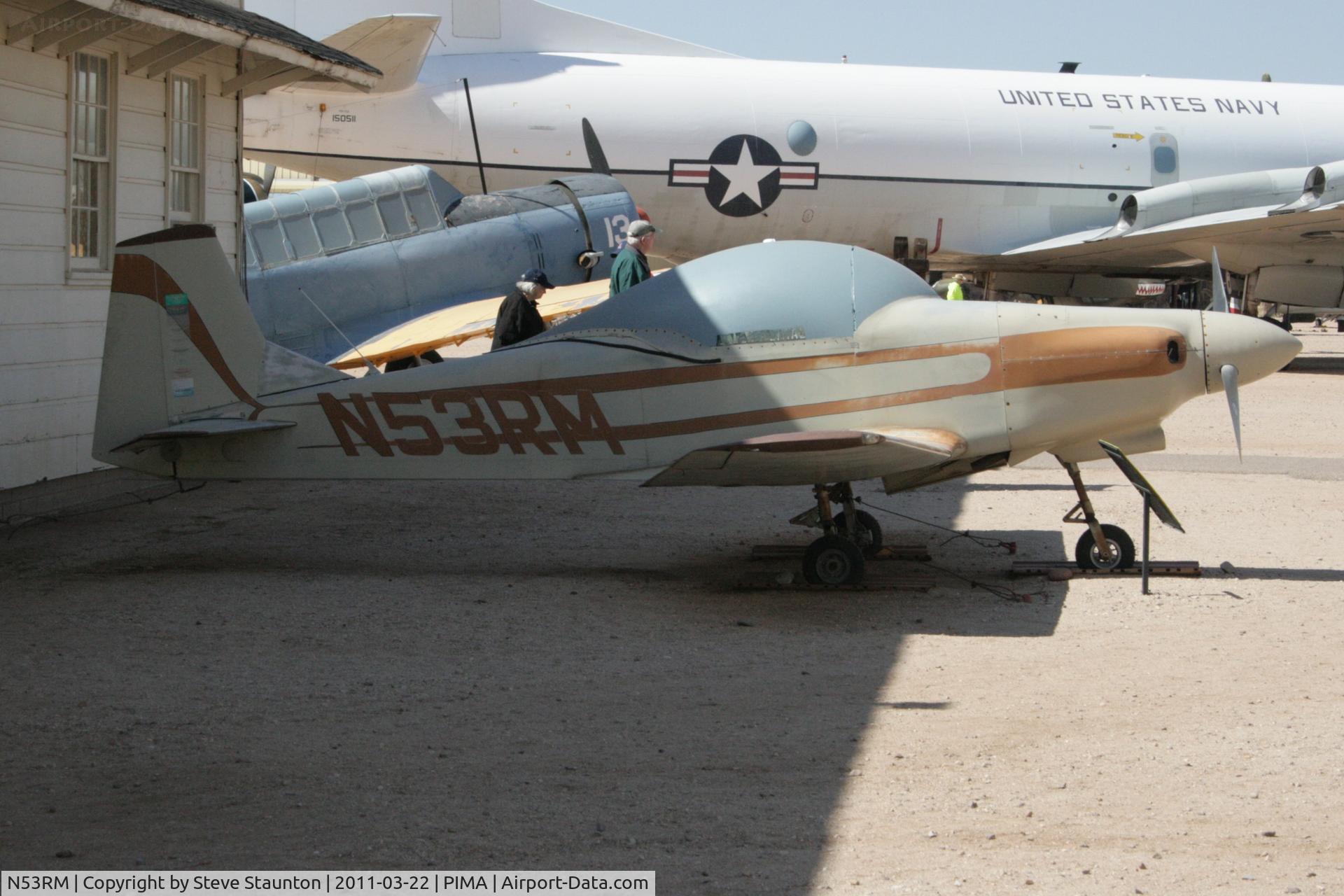 N53RM, Bushby Mustang II C/N 581, Taken at Pima Air and Space Museum, in March 2011 whilst on an Aeroprint Aviation tour