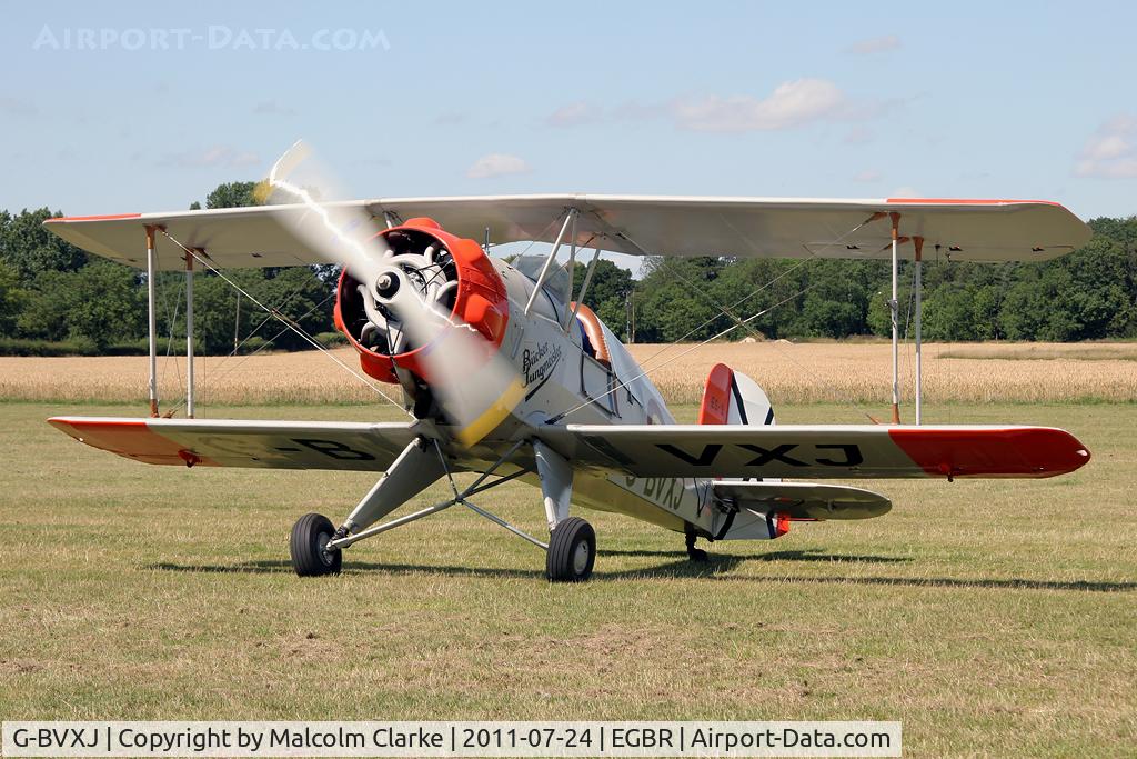 G-BVXJ, 1937 Bucker Bu-133C Jungmeister C/N E-19, Casa 1-133C Jungmeister at Breighton Airfield's Wings & Wheels Weekend, July 2011.