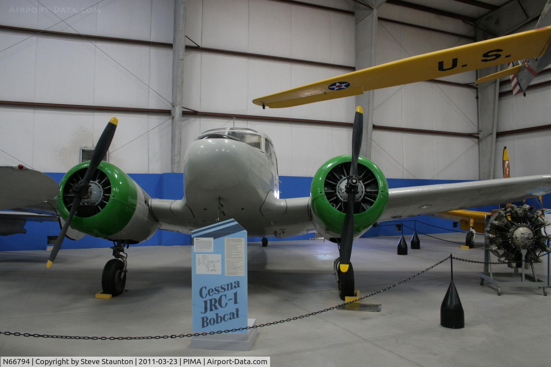 N66794, Cessna UC-78C (T-50) Bobcat Bobcat C/N 4153, Taken at Pima Air and Space Museum, in March 2011 whilst on an Aeroprint Aviation tour