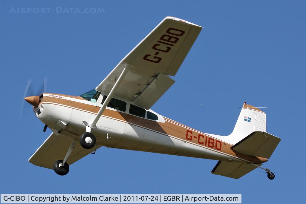 G-CIBO, 1981 Cessna 180K Skywagon C/N 18053177, Cessna 180K at Breighton Airfield's Wings & Wheels Weekend, July 2011.